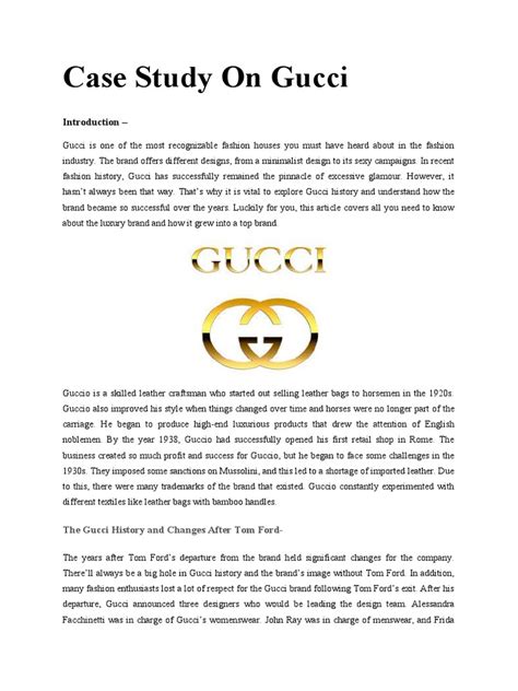 gucci document|Gucci case study pdf.